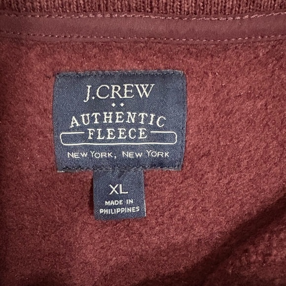J. Crew Men's Maroon Zip-Up Sweater - Picture 2 of 6